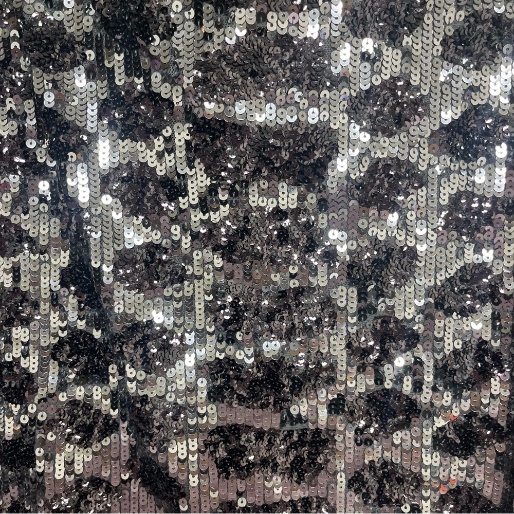 Express Mini Sequin Black Silver Gray Animal Prin… - image 3